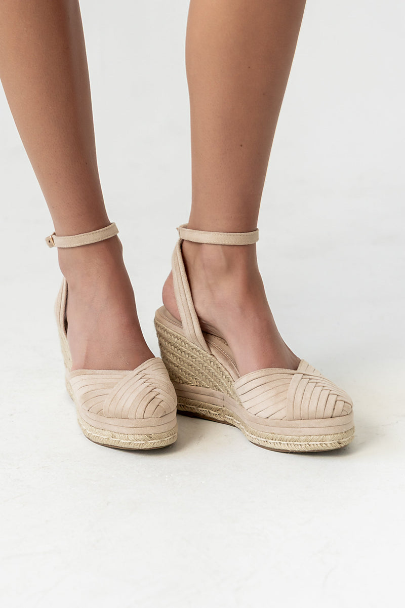 Becca Wedge Sandal in Natural - FINAL SALE