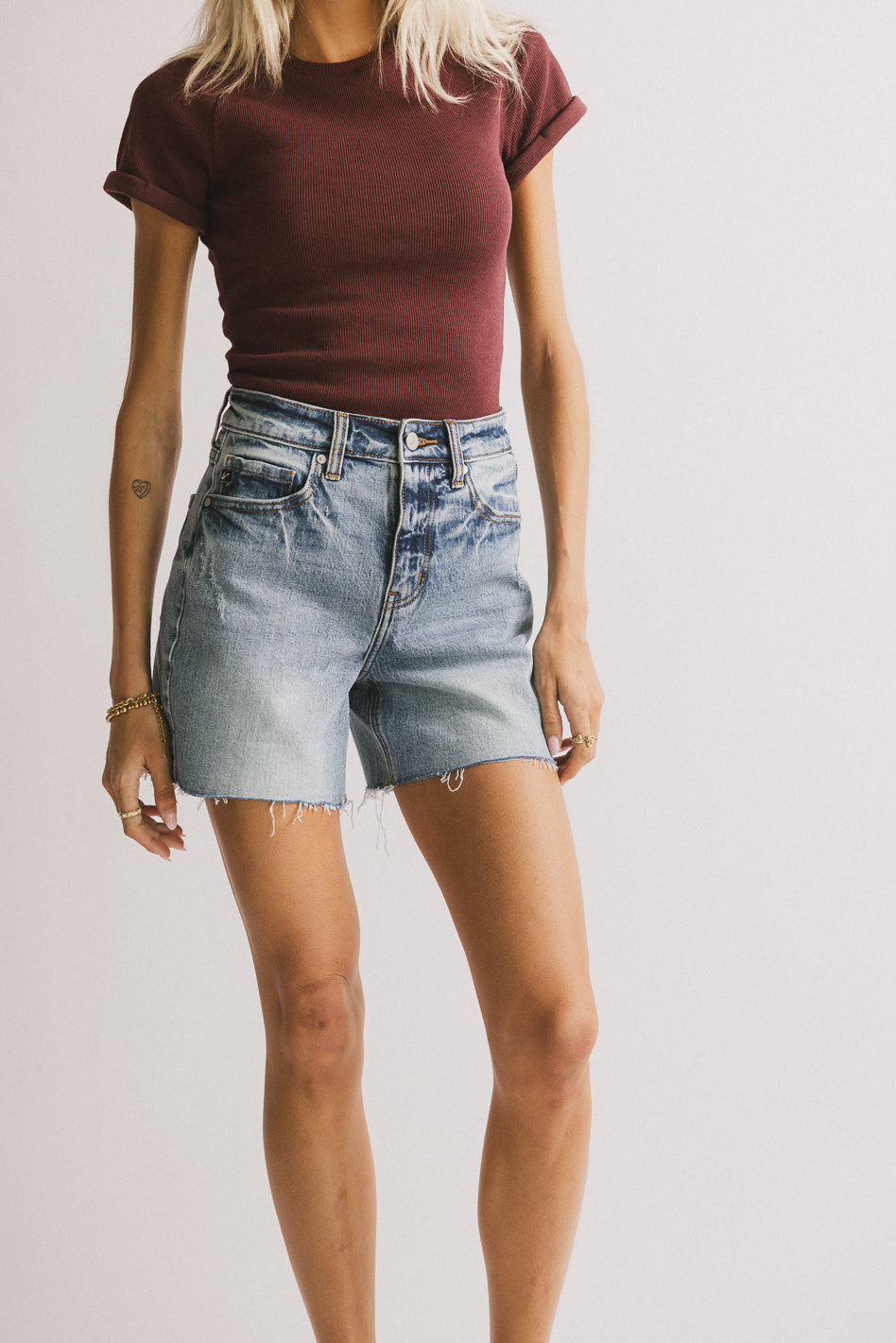 Ariel Distressed Denim Shorts - FINAL SALE