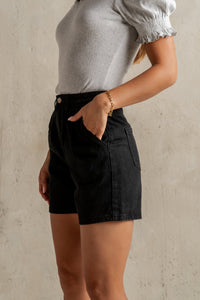 Mabel Denim Shorts in Black - FINAL SALE