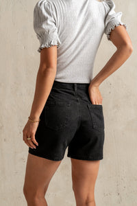 Mabel Denim Shorts in Black - FINAL SALE