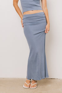 Norah Polka Dot Maxi Skirt in Blue - FINAL SALE
