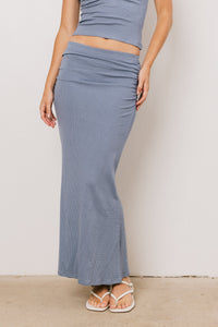 Norah Polka Dot Maxi Skirt in Blue - FINAL SALE