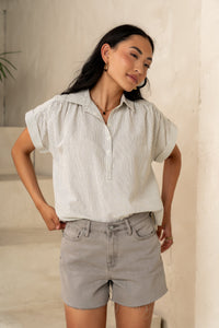 Flora Denim Shorts