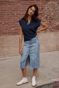 Aliza Denim Midi Skirt - FINAL SALE