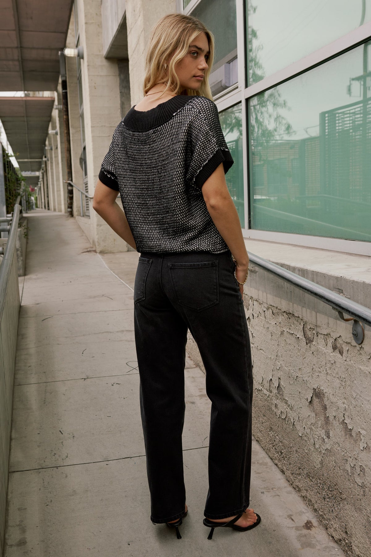 Della Lace Trim Baggy Jeans - FINAL SALE