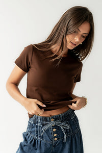Mckenna T-Shirt in Red-Brown - FINAL SALE