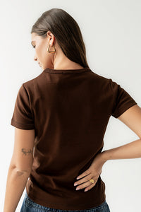 Mckenna T-Shirt in Red-Brown - FINAL SALE