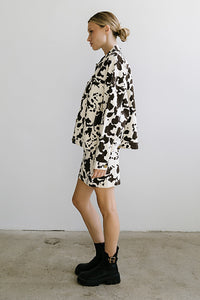 Tasha Cow Print Mini Skirt - FINAL SALE