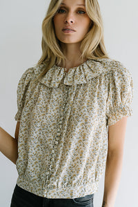 Bennie Collared Blouse in Cream