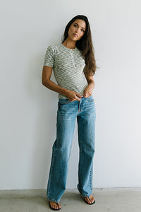 Mannie Heathered Sweater in Olive - FINAL SALE