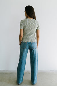 Mannie Heathered Sweater in Olive - FINAL SALE