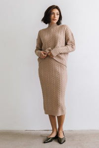Renley Cable Knit Midi Skirt - FINAL SALE