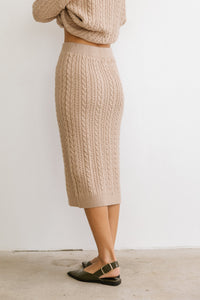 Renley Cable Knit Midi Skirt - FINAL SALE