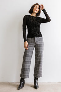 Marie Sheer Top in Black - FINAL SALE