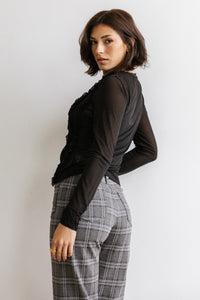 Marie Sheer Top in Black - FINAL SALE