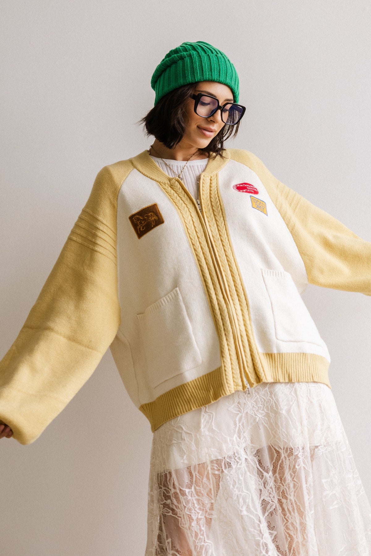 Paula Oversized Jacket in Yellow - FINAL SALE