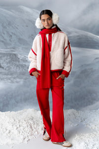 Lenny Sherpa Half Zip in Pink