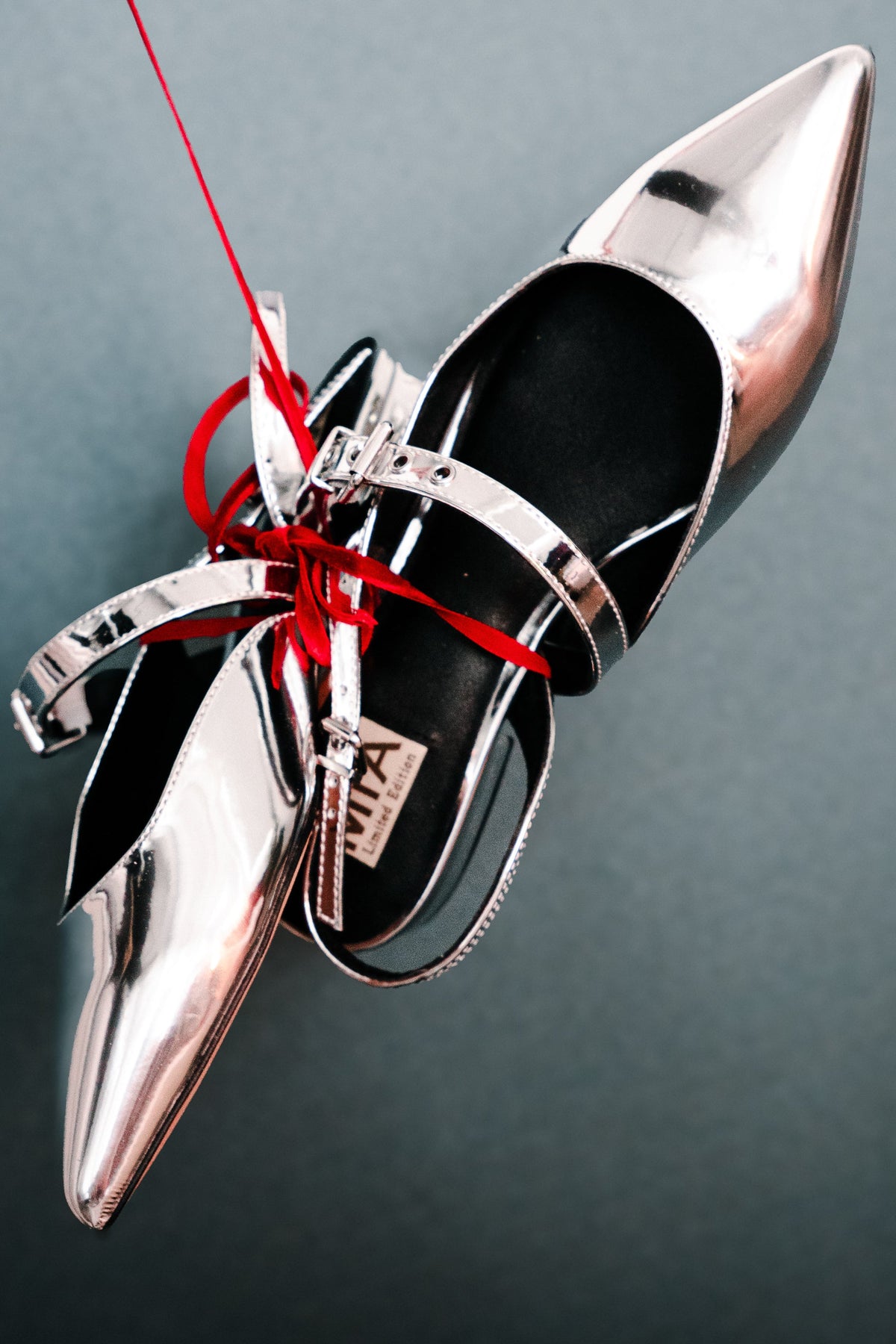 Aire Slingback Flats in Silver - FINAL SALE