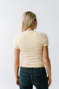 Mazie Fuzzy Sweater in Yellow - FINAL SALE