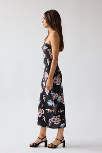 Kendall Strapless Midi Dress in Black - FINAL SALE