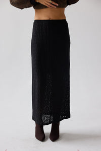 Jozette Lace Midi Skirt in Black - FINAL SALE