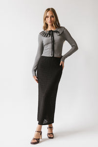 Jozette Lace Midi Skirt in Black - FINAL SALE