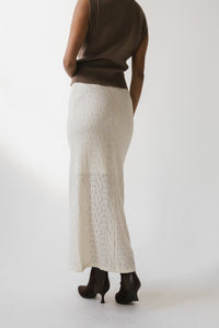 Jozette Lace Midi Skirt in Ivory - FINAL SALE