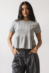Cattelain Pleated Top in Grey