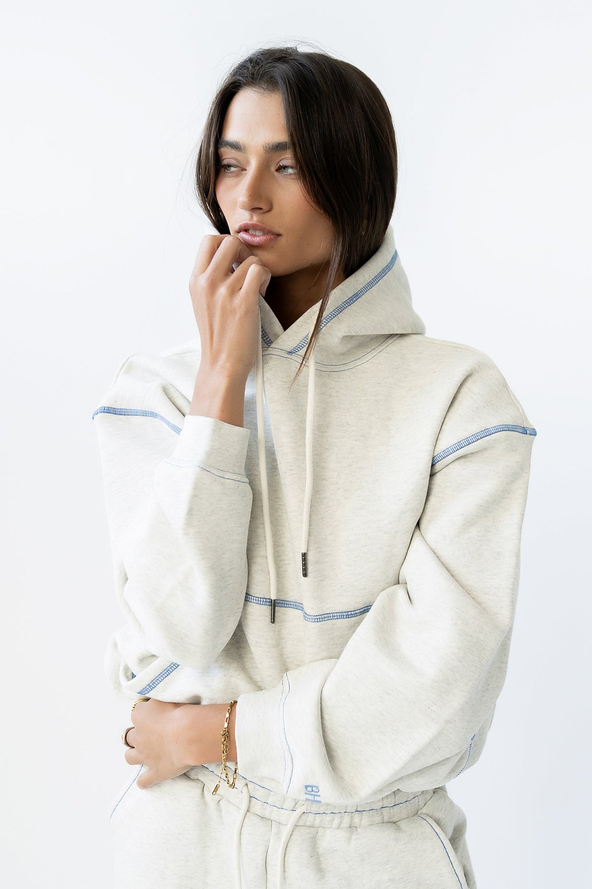 Mozie Contrast Sweatshirt in Grey - FINAL SALE