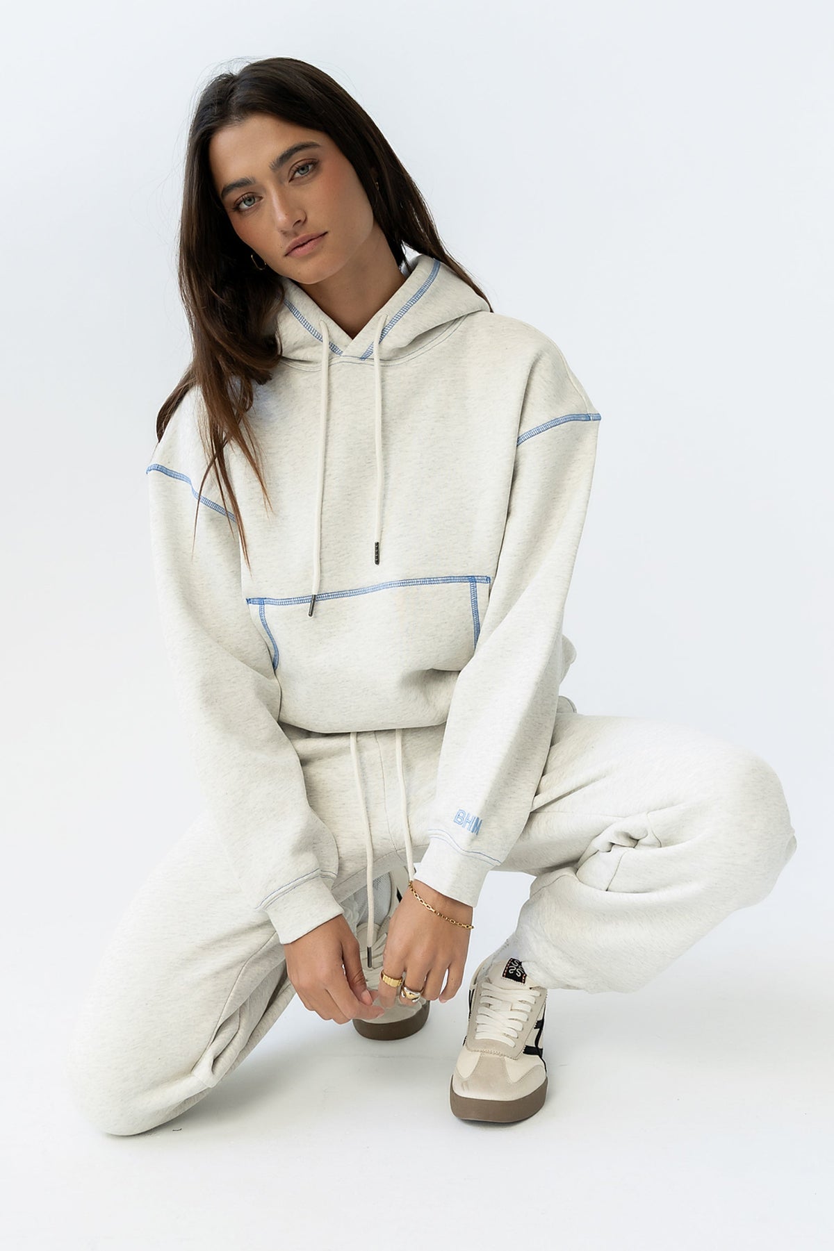 Mozie Contrast Sweatshirt in Grey - FINAL SALE