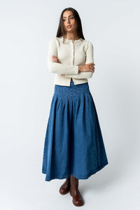 Lola Denim Midi Skirt - FINAL SALE