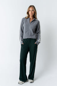 Joshua Striped Jacket in Heather Grey - FINAL SALE
