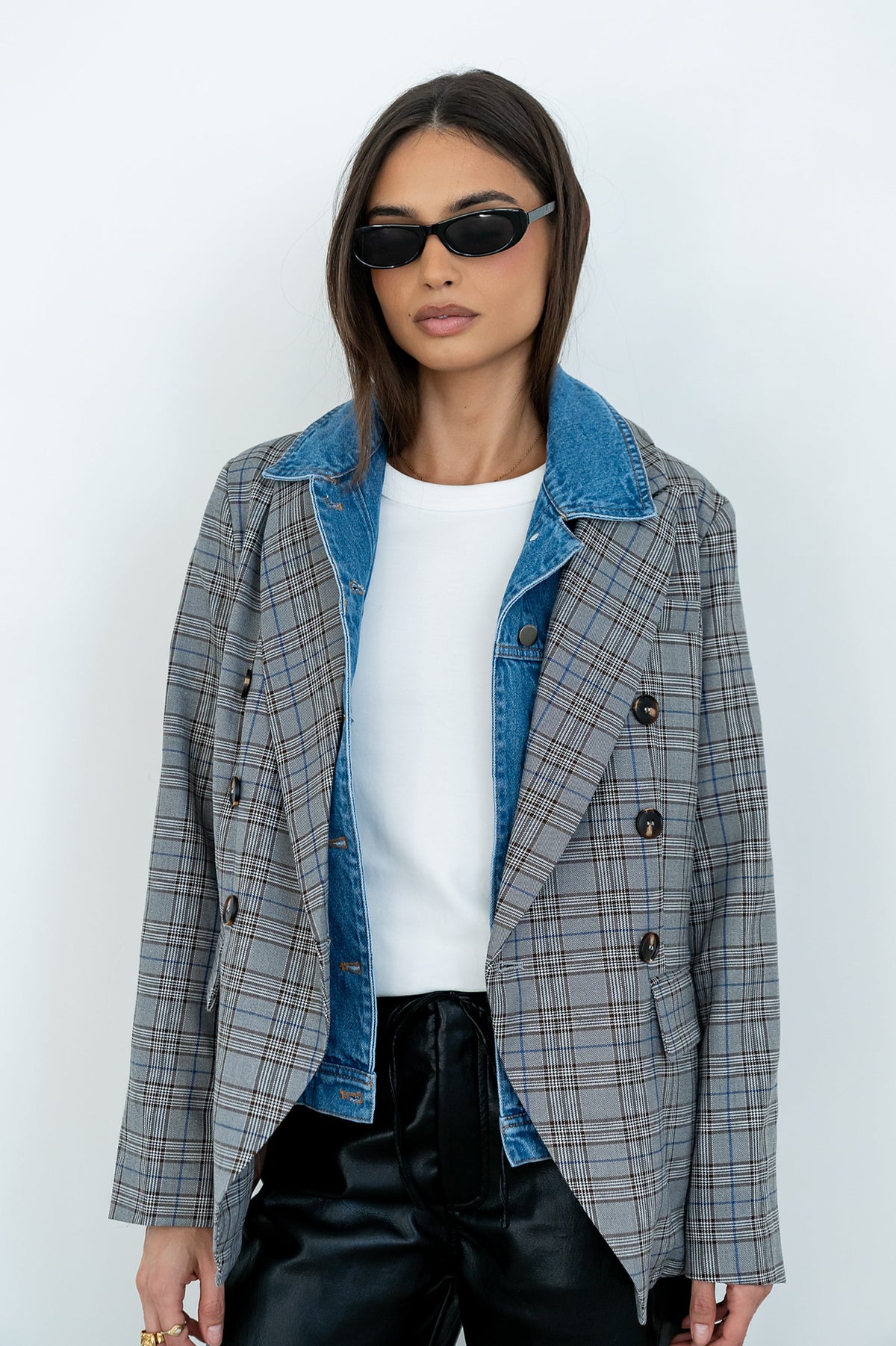 Daniel Mixed Media Blazer
