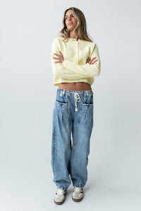 Kamryn Tapered Baggy Jeans in Medium Wash - FINAL SALE