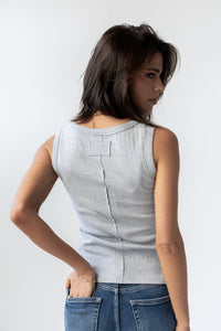 Apollo Knit Tank Top in Grey - FINAL SALE