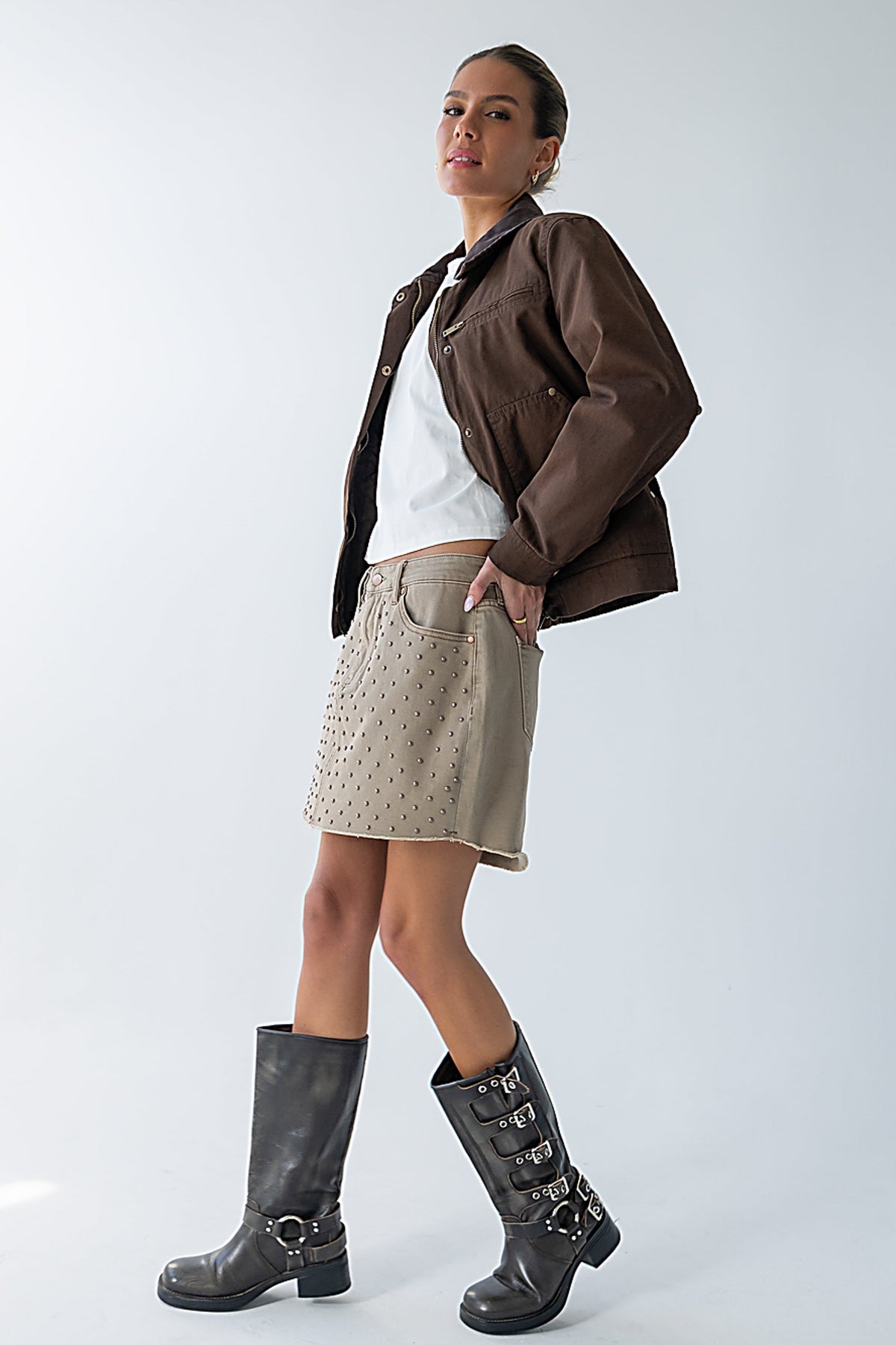 Kiara Studded Mini Skirt - FINAL SALE