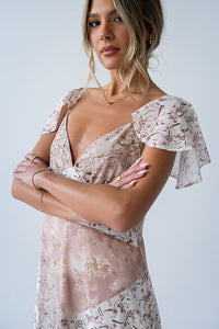 Zola Patchwork Maxi Dress in Ivory - FINAL SALE