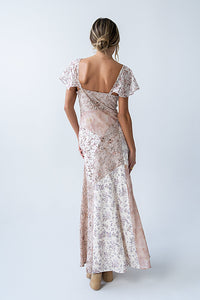 Zola Patchwork Maxi Dress in Ivory - FINAL SALE