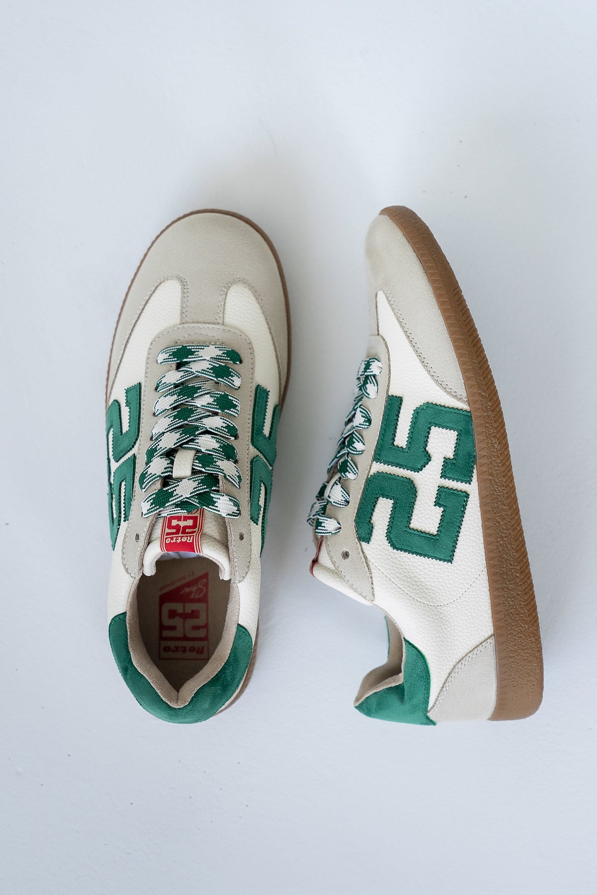 Kelly Retro Sneakers in Green-White - FINAL SALE