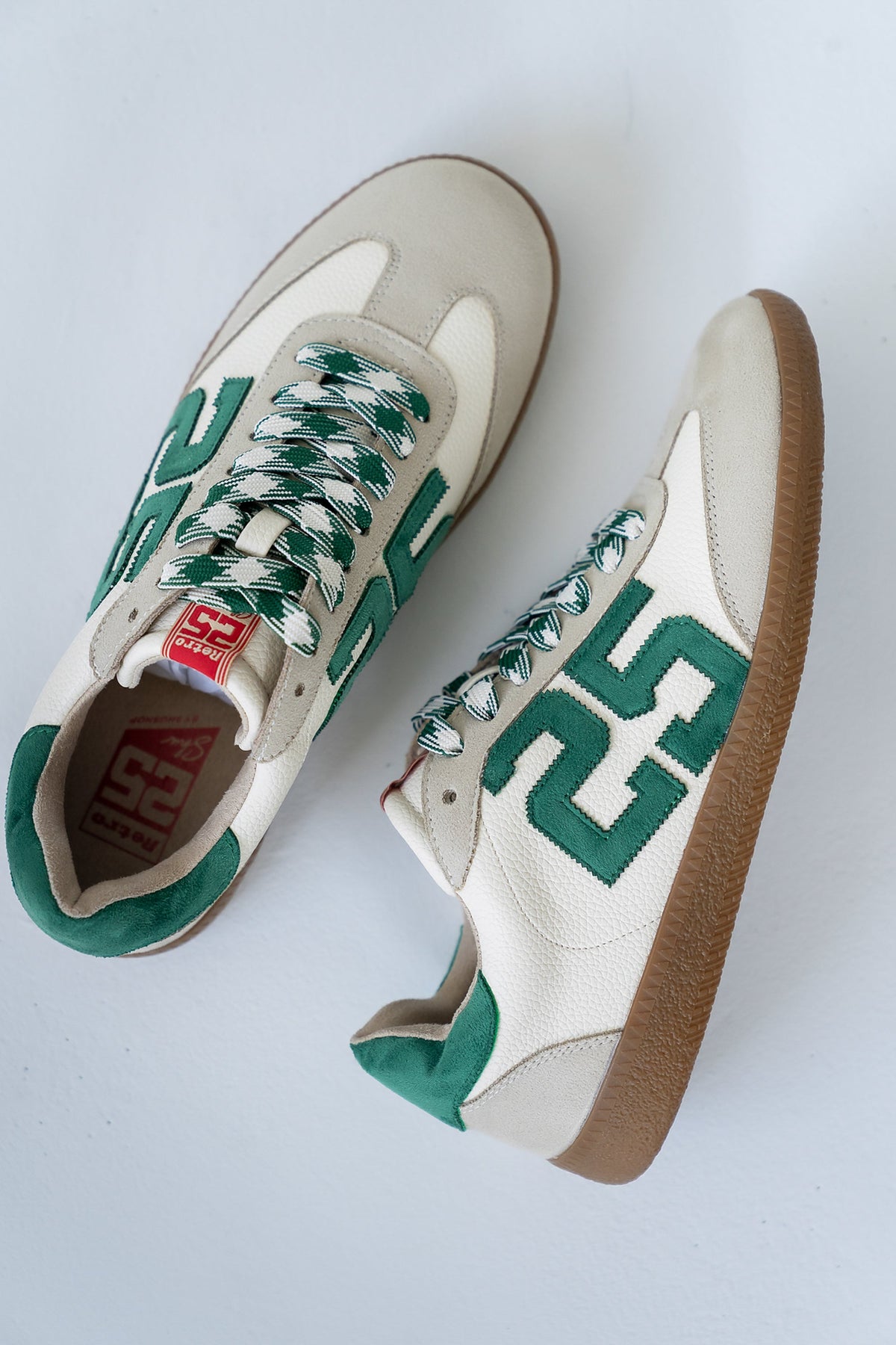 Kelly Retro Sneakers in Green-White - FINAL SALE