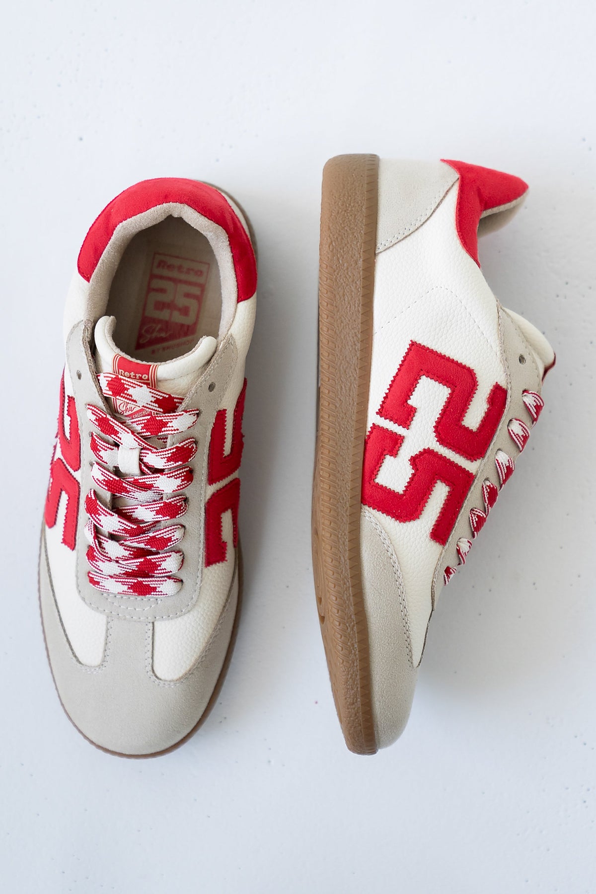 Kelly Retro Sneakers in Red-White - FINAL SALE