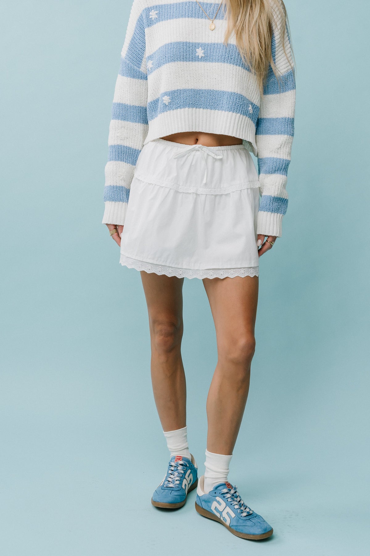 Brandi Embroidered Mini Skirt - FINAL SALE