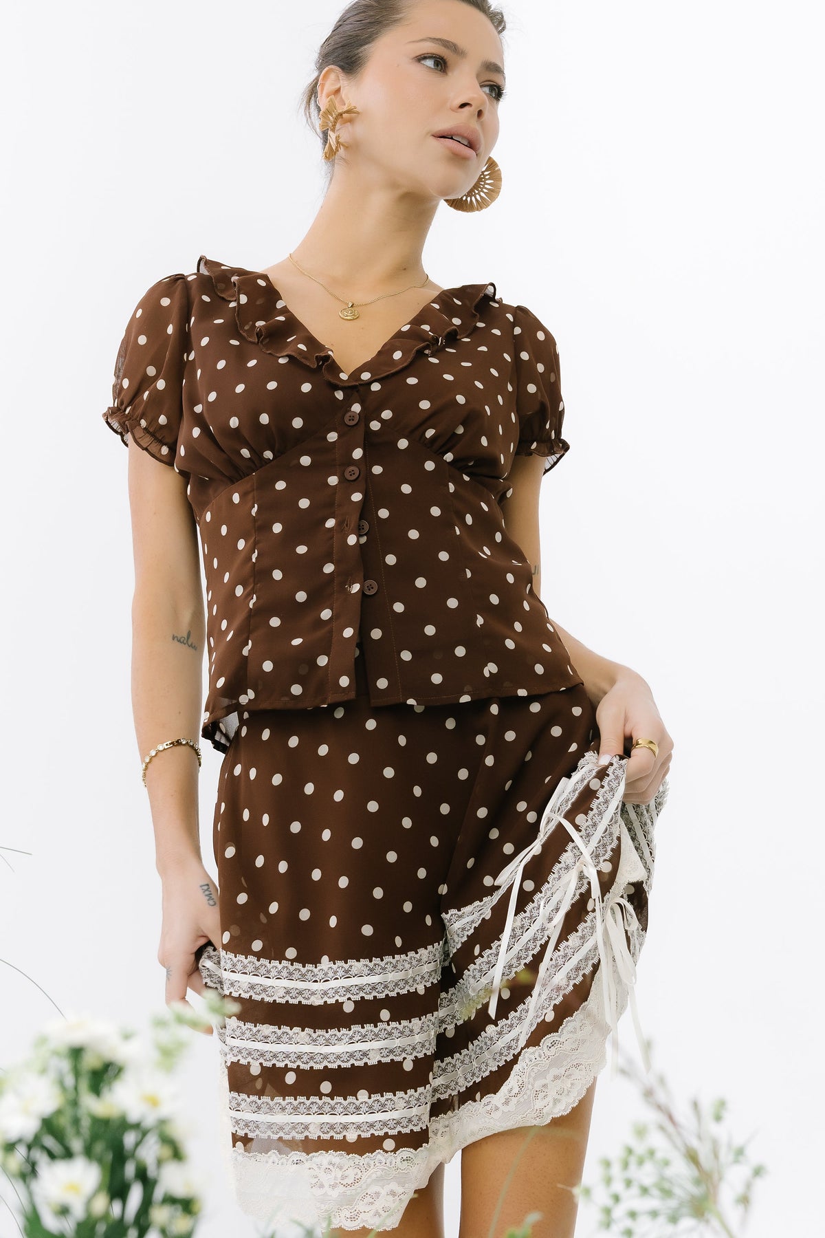 Nacie Polka Dot Mini Skirt - FINAL SALE