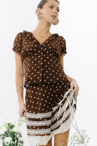 Nacie Polka Dot Mini Skirt - FINAL SALE