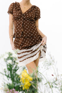 Nacie Polka Dot Mini Skirt - FINAL SALE