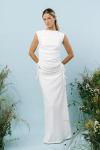 Freda Maxi Skirt in White - FINAL SALE