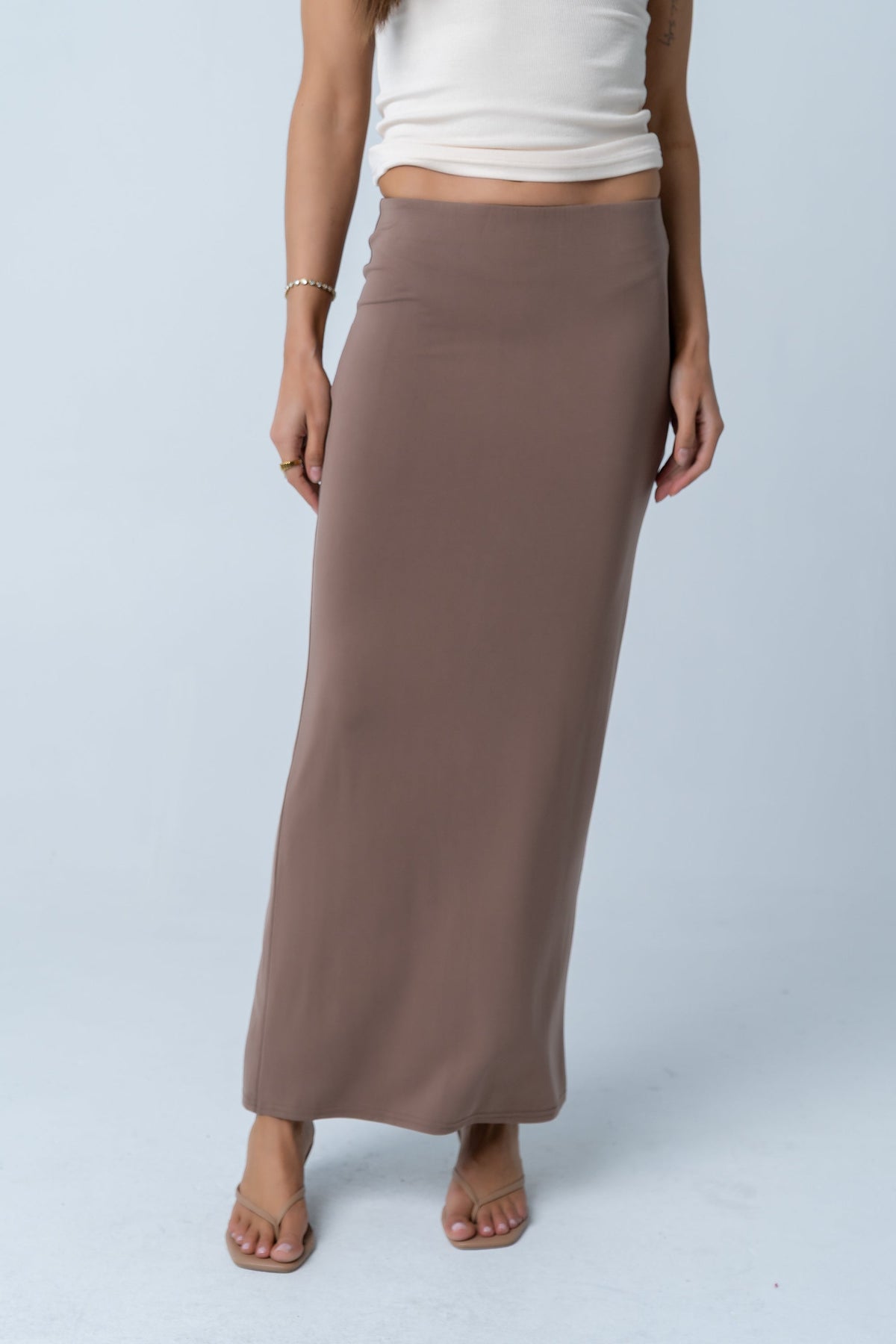 Ariany Maxi Skirt in Brown - FINAL SALE