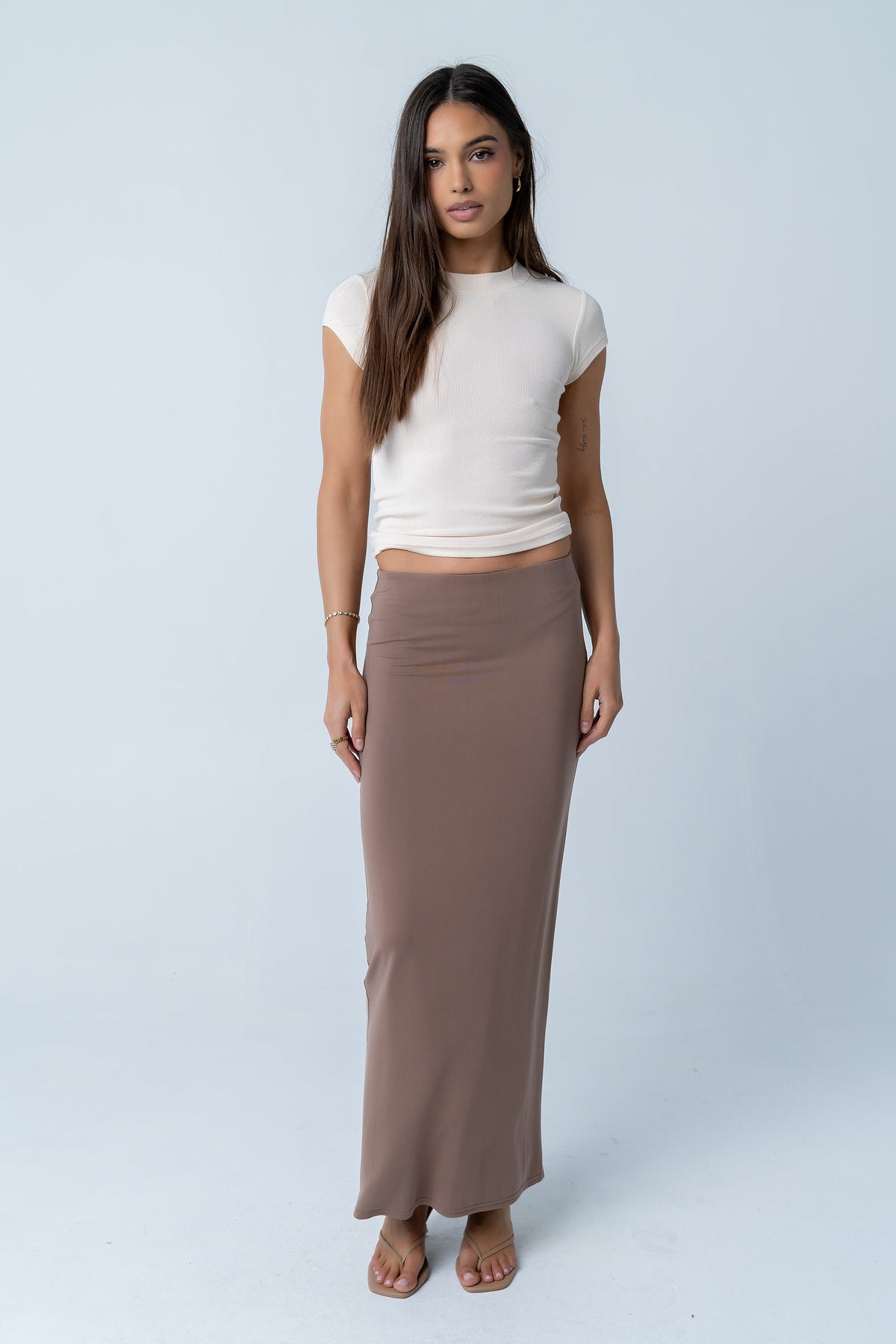 Ariany Maxi Skirt in Brown - FINAL SALE
