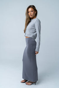 Ariany Maxi Skirt in Charcoal - FINAL SALE