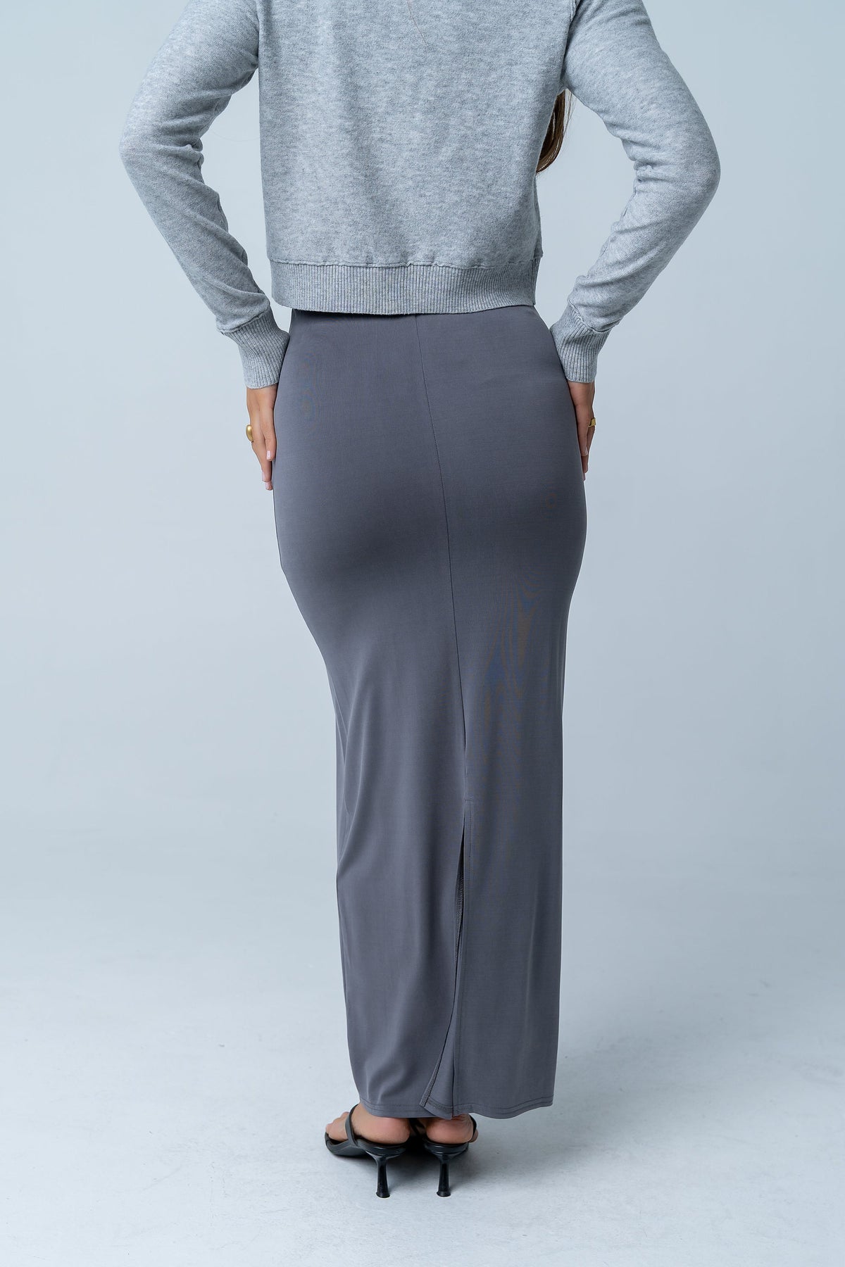 Ariany Maxi Skirt in Charcoal - FINAL SALE